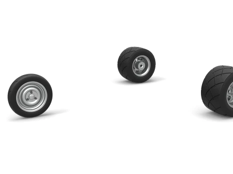 Wheel Set of Ape car proto Scale 1 to 25 3D Print Model