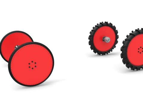 Wheel Set of Swamp buggy Scale 1 to 25 3D Print Model