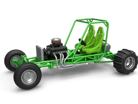 Old school water pumper Sand buggy Version 2 Scale 1 to 25 3D Print Model