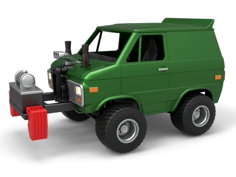 Fun short Pulling van 4wd Scale 1 to 25 3D Print Model