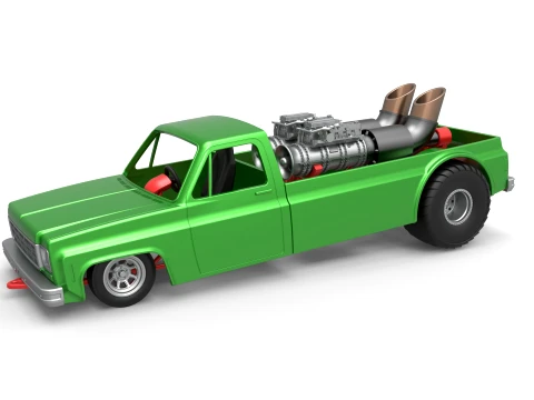 Jet pulling truck 2wd Scale 1 to 25 3D printmodel