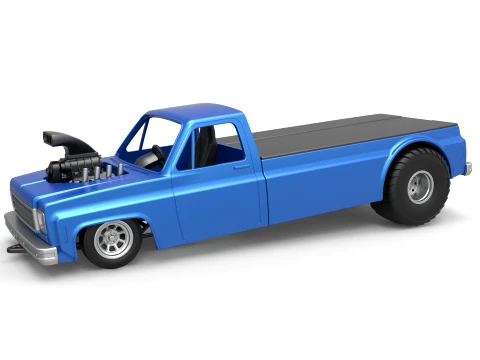 Pulling truck 2wd 1 Scale 1 to 25 3D printmodel