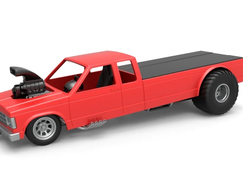 Pulling truck 2wd 2 Scale 1 to 25 3D printmodel