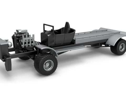 Pulling truck 4wd Scale 1 to 25 3D Print Model