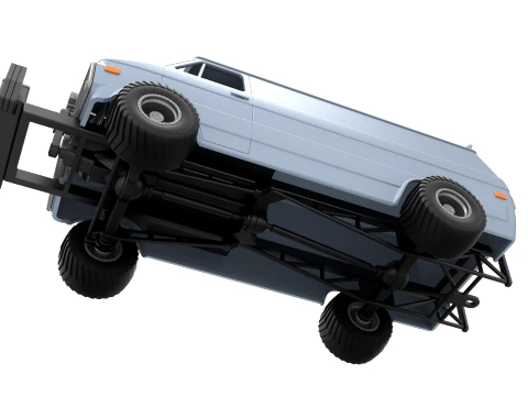 Pulling van 4wd Version 1 Scale 1 to 25 3D Print Model