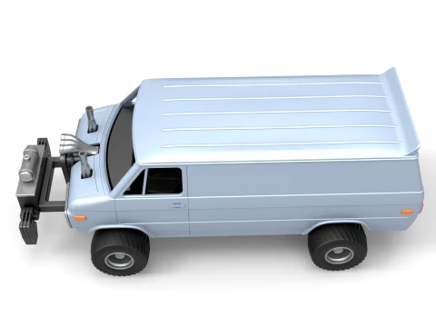 Pulling van 4wd Version 1 Scale 1 to 25 3D Print Model