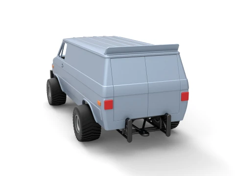 Pulling van 4wd Version 1 Scale 1 to 25 3D Print Model
