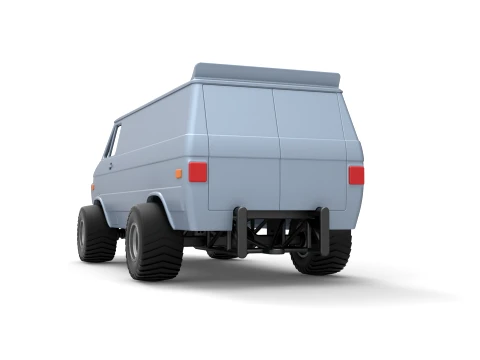 Pulling van 4wd Version 1 Scale 1 to 25 3D Print Model
