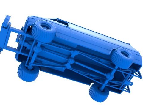 Pulling van 4wd Version 1 Scale 1 to 25 3D Print Model