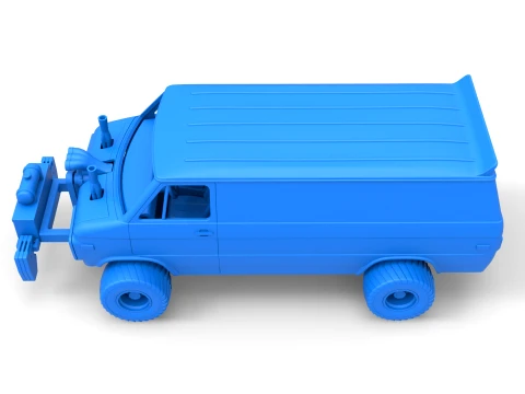 Pulling van 4wd Version 1 Scale 1 to 25 3D Print Model