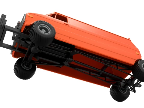 Pulling van 4wd Version 2 Scale 1 to 25 3D Print Model