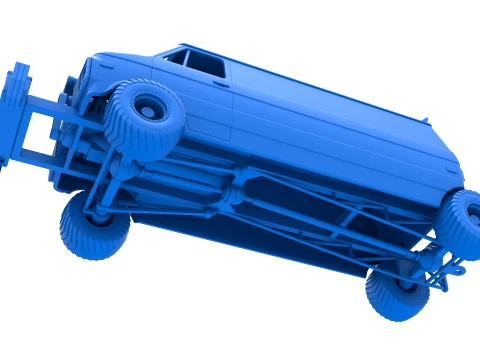 Pulling van 4wd Version 2 Scale 1 to 25 3D Print Model
