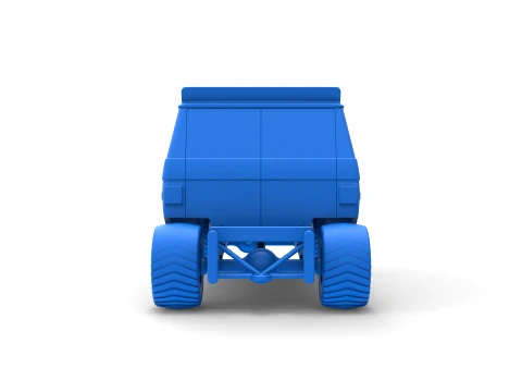 Pulling van 4wd Version 2 Scale 1 to 25 3D Print Model
