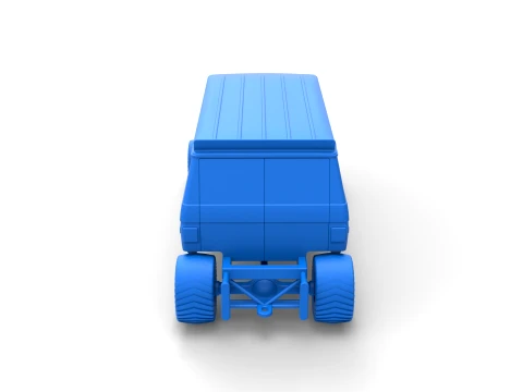 Pulling van 4wd Version 2 Scale 1 to 25 3D Print Model
