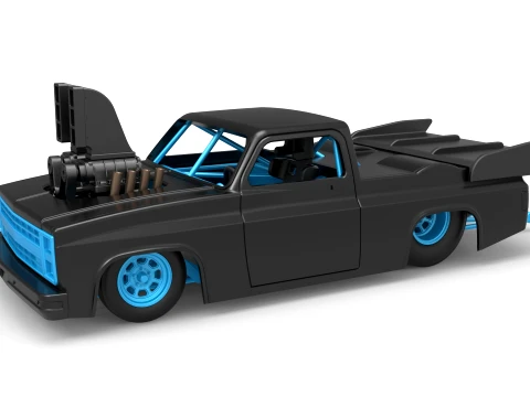 Dragster truck Scale 1 to 25 3D Baskı Modeli