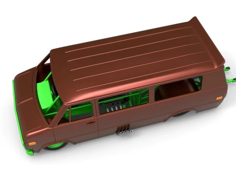 Dragster Van Scale 1 to 25 3D Print Model