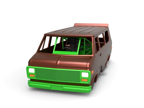 Dragster Van Scale 1 to 25 3D Print Model