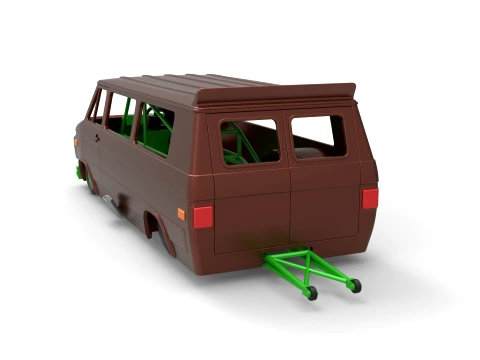 Dragster Van Scale 1 to 25 3D Print Model