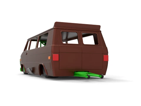 Dragster Van Scale 1 to 25 3D Print Model