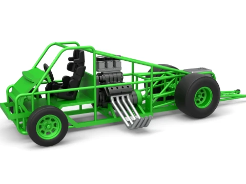 Dragster Van Scale 1 to 25 3D Print Model