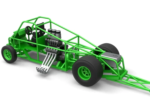 Dragster Van Scale 1 to 25 3D Print Model
