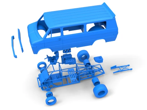 Dragster Van Scale 1 to 25 3D Print Model
