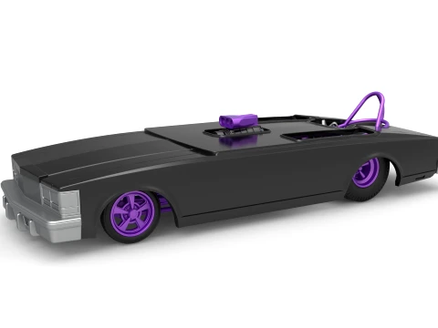 Front engine old school dragster with shell Version 2 Scale 1 to 25 3D 프린트 모델