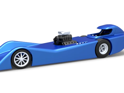 Front engine old school dragster with shell Version 6 Scale 1 to 25 3D 프린트 모델