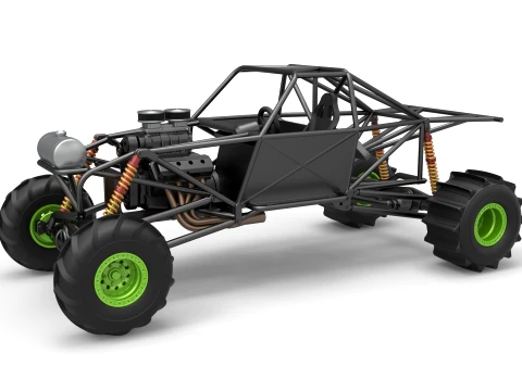 Mud dragster Base Version 1 Scale 1 to 25 3D Baskı Modeli