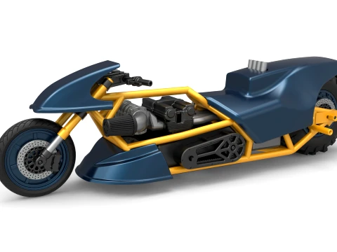 Top fuel Dirt dragster motorcycle Scale 1 to 25 3D Baskı Modeli
