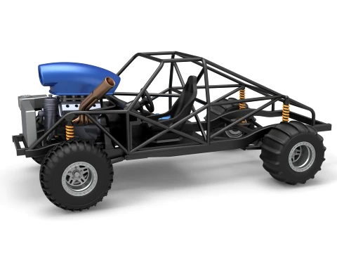 Uphill Sand Racing Dragster Base Version 4 Scale 1 to 25 Modèles 3D en vedette
