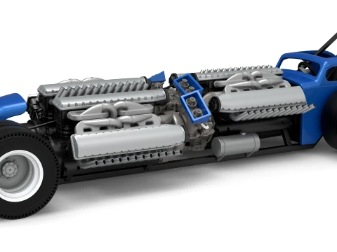 Vintage AWD Dragster Version 1 Scale 1 to 25 3Dプリントモデル
