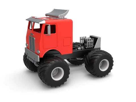 Vintage Monster Truck Scale 1 to 25 3D 프린트 모델