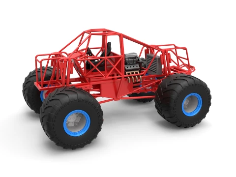 Canavar kamyon tabanı Versiyon 1 &Ouml;l&ccedil;ek 1'den 25'e 3D Baskı Modeli