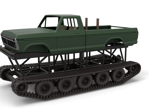 Redneck Rave Mud camion sui binari Scala da 1 a 25 Modello di stampa 3D
