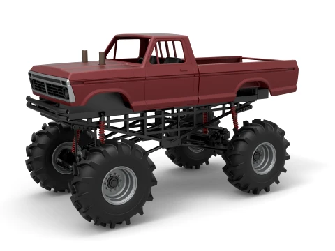 Camion Redneck Rave Mud Scala da 1 a 25 Modello di stampa 3D