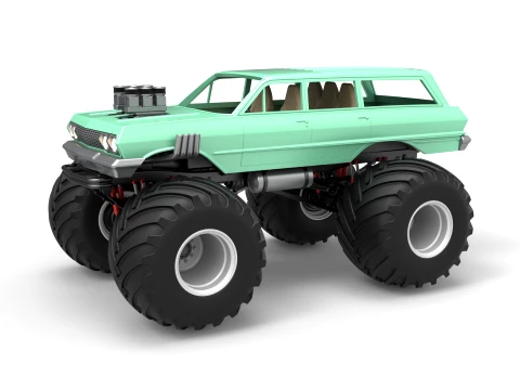 Vintage Monster Truck Scale 1 to 25 3D Druckmodell