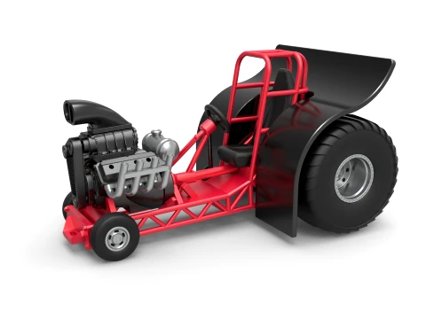 Mini Rod pulling tractor 1 Scale 1 to 25 3D Принт Модель