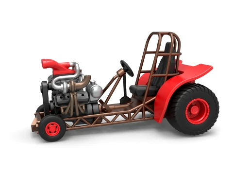 Mini Rod pulling tractor 7 Scale 1 to 25 3D Принт Модель