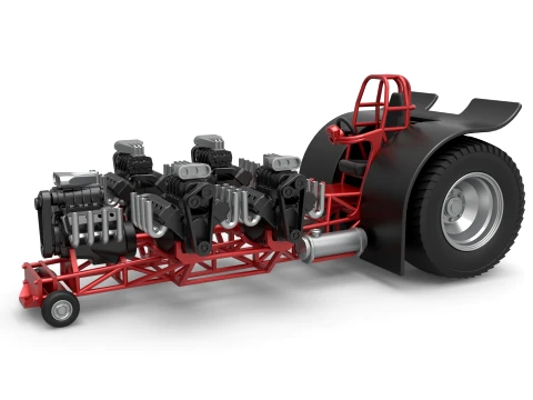 Тягний трактор з 5 двигунами V8 Версія 2 Шкала від 1 до 25 3D Принт Модель
