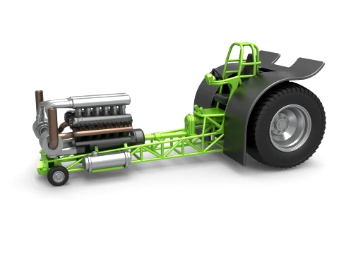 Trattore da traino con motore turbo singolo V12 Versione 1 Scala da 1 a 25 Modello di stampa 3D