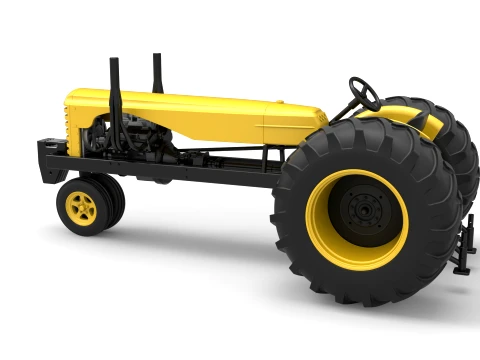 Vintage Small block Pulling tractor Version 2 Scale 1 to 25 3D Print Model