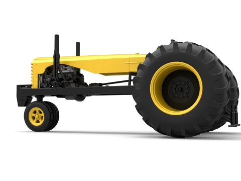 Vintage Small block Pulling tractor Version 2 Scale 1 to 25 3D Print Model
