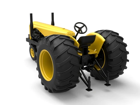 Vintage Small block Pulling tractor Version 2 Scale 1 to 25 3D Print Model