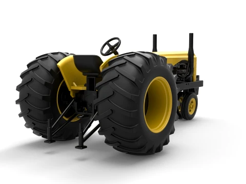 Vintage Small block Pulling tractor Version 2 Scale 1 to 25 3D Print Model