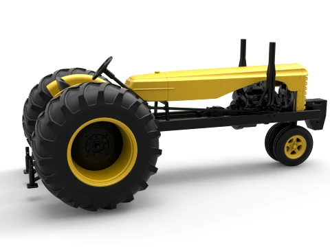 Vintage Small block Pulling tractor Version 2 Scale 1 to 25 3D Print Model