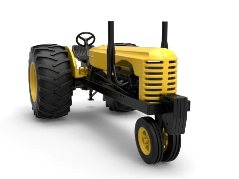 Vintage Small block Pulling tractor Version 2 Scale 1 to 25 3D Print Model