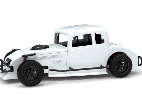 Stock-car modifi&eacute; vintage canadien &Eacute;chelle 1 &agrave; 25 Modèles 3D en vedette