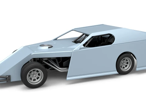 Stock-car modifi&eacute; Dirt &Eacute;chelle 1 &agrave; 25 Modèles 3D en vedette