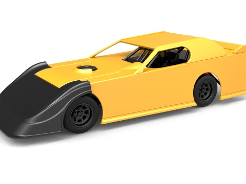 Super stock car Dirt Modified Escala 1 a 25 Modelo de impresión 3D